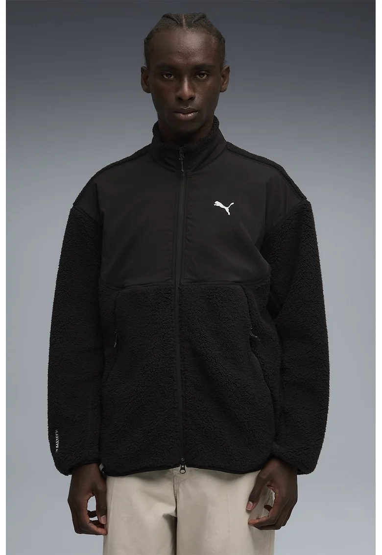Jacheta relaxed fit Soft Tech, Negru