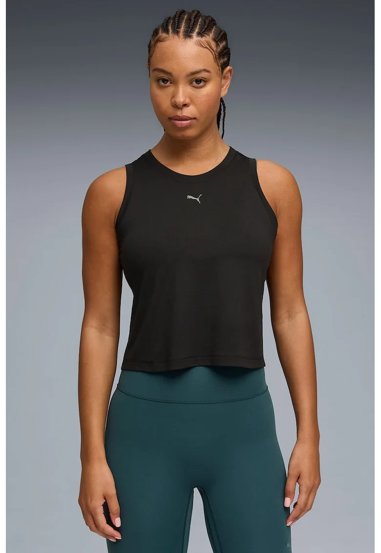 Top crop, pentru fitness Cloudspun, Negru