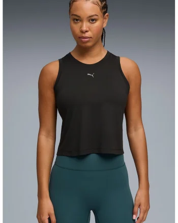 Top crop, pentru fitness Cloudspun, Negru
