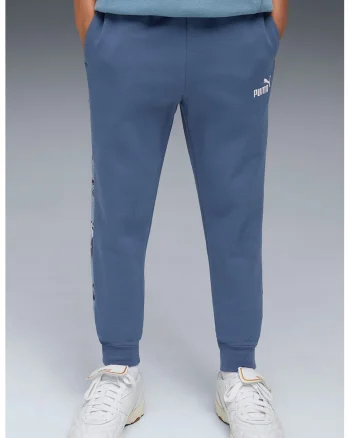Pantaloni de trening Essentials Camo, Albastru pastel/Albastru inchis/Alb optic