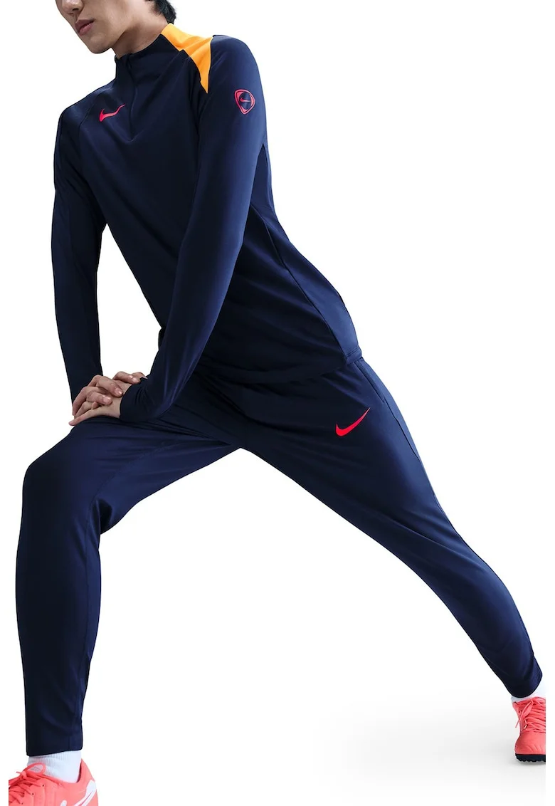 Pantaloni slim fit pentru fotbal Strike, Rosu/Albastru royal