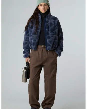 Geaca din material fleece cu imprimeu Extreme Pile, Bleumarin