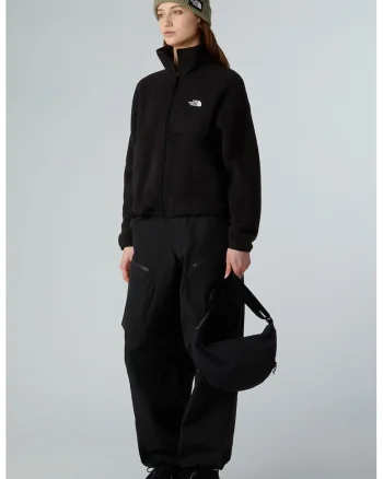 Bluza din material fleece pentru drumetii Yumiori Off-Peak, Negru