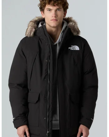Geaca parka cu gluga, Negru