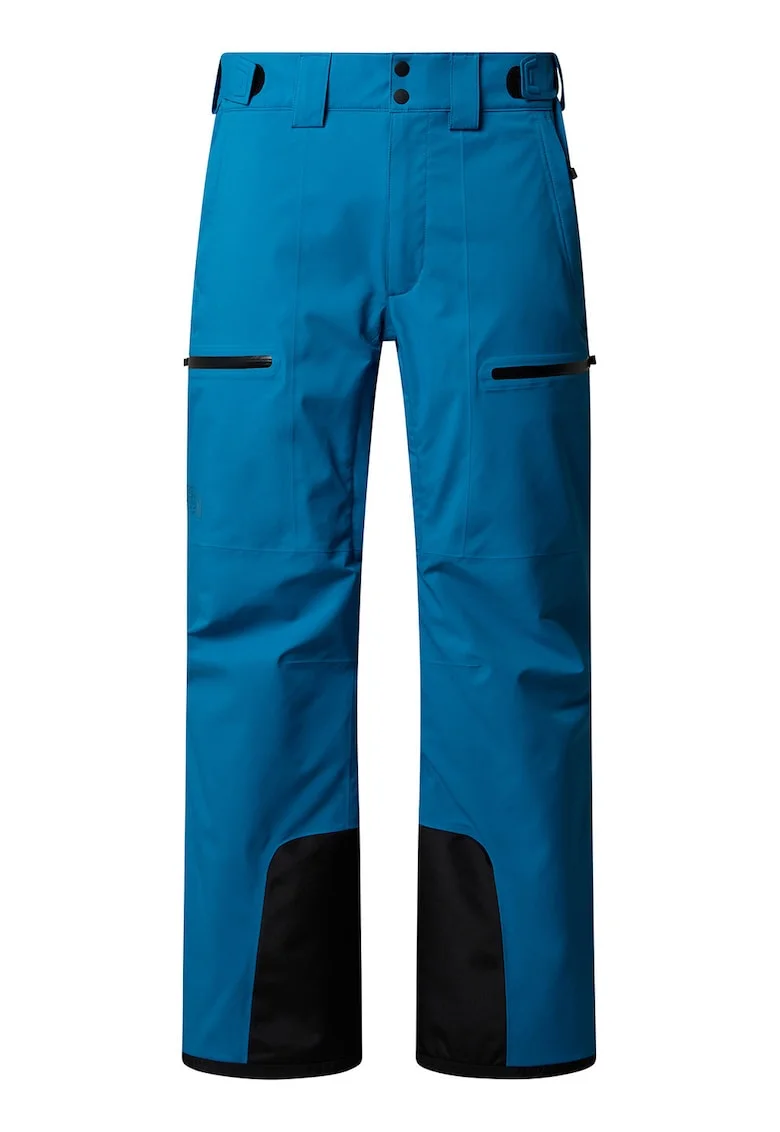 Pantaloni impermeabili si rezistenti la vant pentru ski Chakal, Negru/Albastru