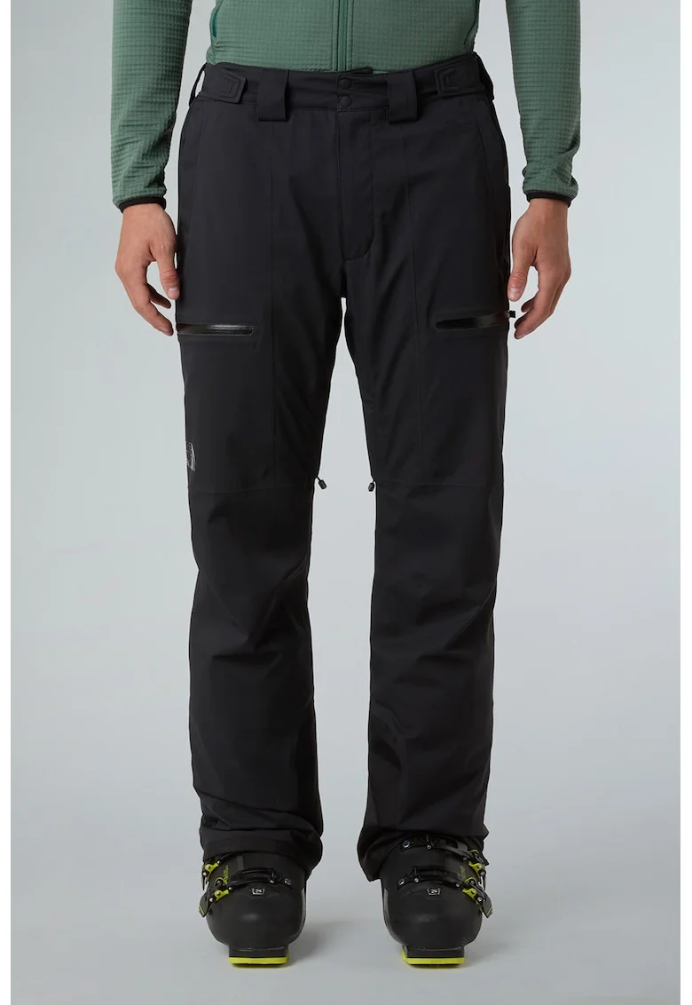 Pantaloni impermeabili si rezistenti la vant pentru ski Chakal, Negru stins