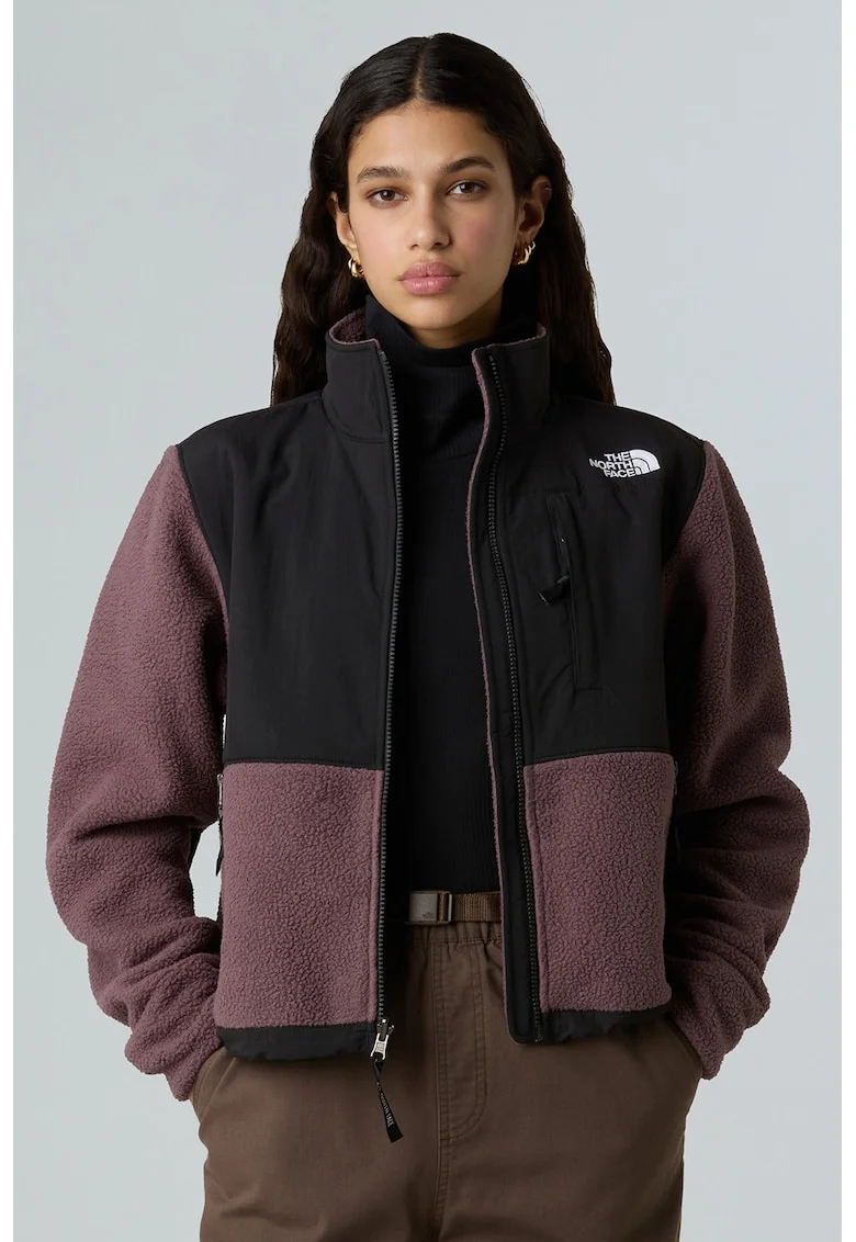 Jacheta cu fermoar Retro Denali, Negru/Violet pruna