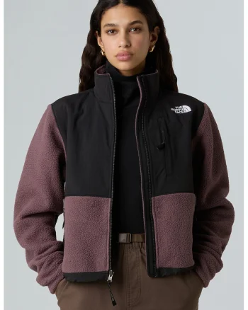 Jacheta cu fermoar Retro Denali, Negru/Violet pruna