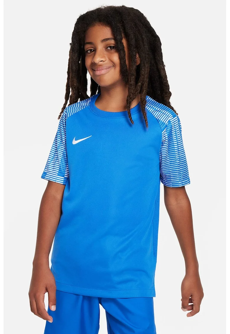 Tricou cu tehnologie Dri-Fit pentru fotbal Academy, Albastru royal