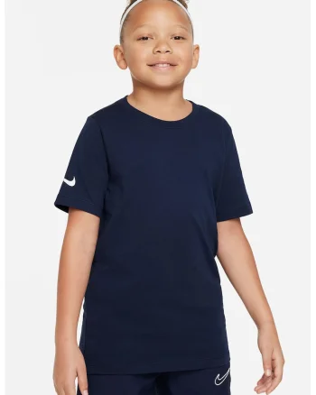 Tricou din bumbac pentru fotbal, Bleumarin