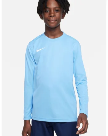 Bluza cu logo si tehnologie Dri-Fit pentru fotbal, Albastru pastel