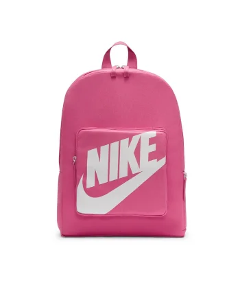 Rucsac cu buzunar frontal cu fermoar, Alb/Fucsia
