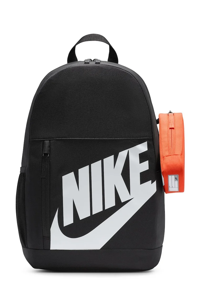 Rucsac cu imprimeu logo si penar detasabil - 20 L, Alb/Negru/Portocaliu