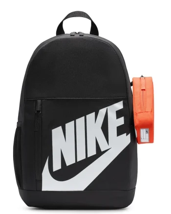 Rucsac cu imprimeu logo si penar detasabil - 20 L, Alb/Negru/Portocaliu