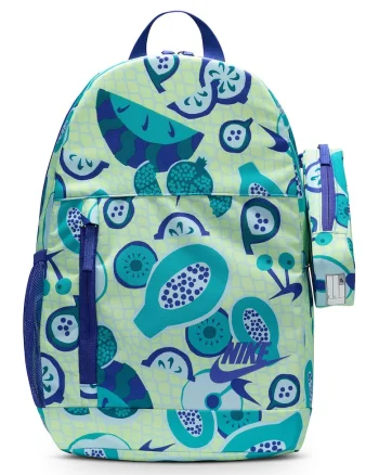 Rucsac cu penar detasabil si model, Verde/Albastru