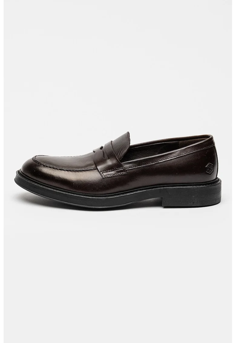 Pantofi loafer din piele Lenard, Maro inchis