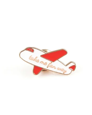 Brosa martisor avion alb