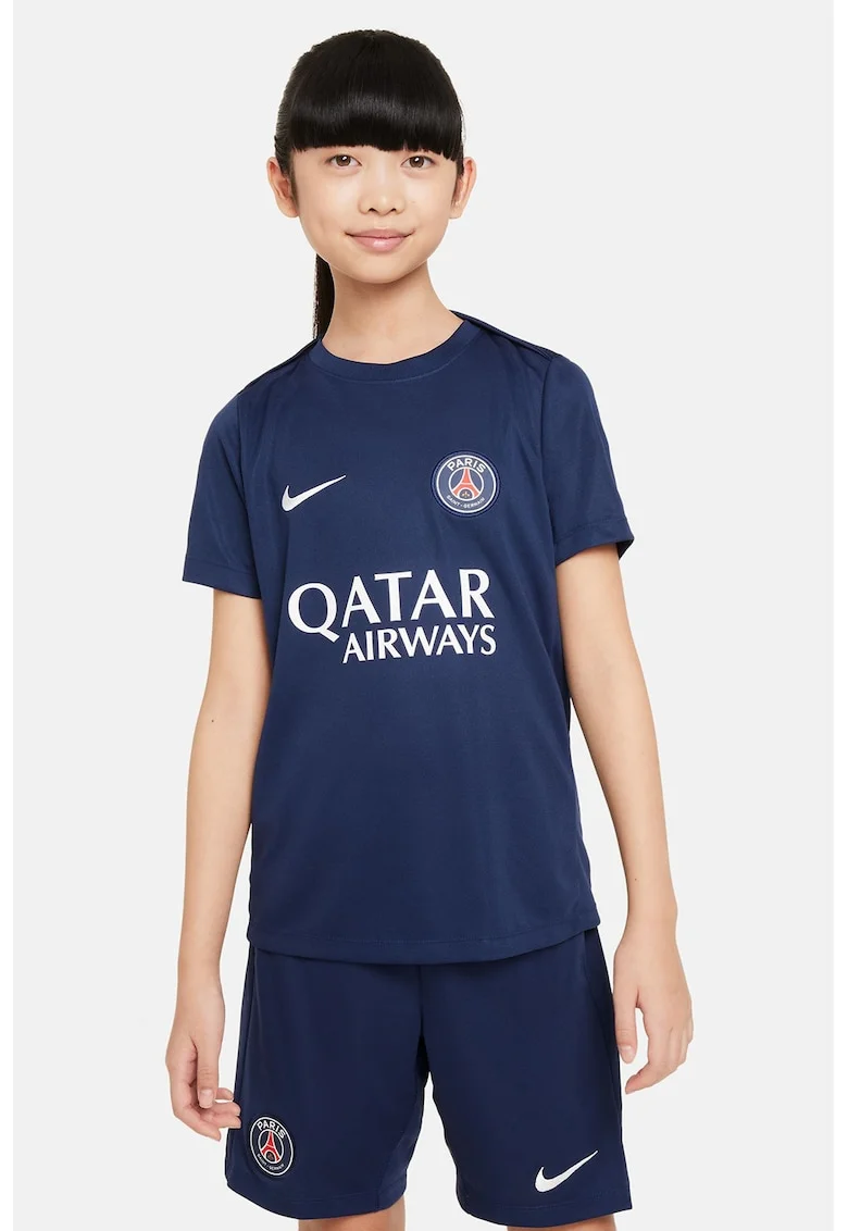 Tricou pentru fotbal PSG, Alb/Bleumarin