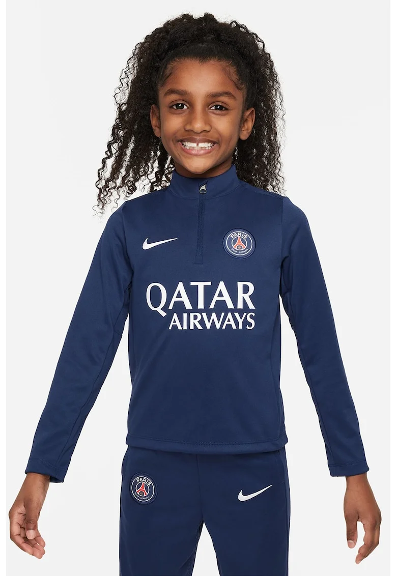 Bluza slim fit PSG, Alb/Bleumarin