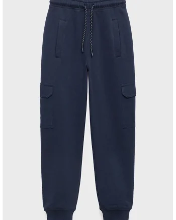 Pantaloni cargo de bumbac, Bleumarin