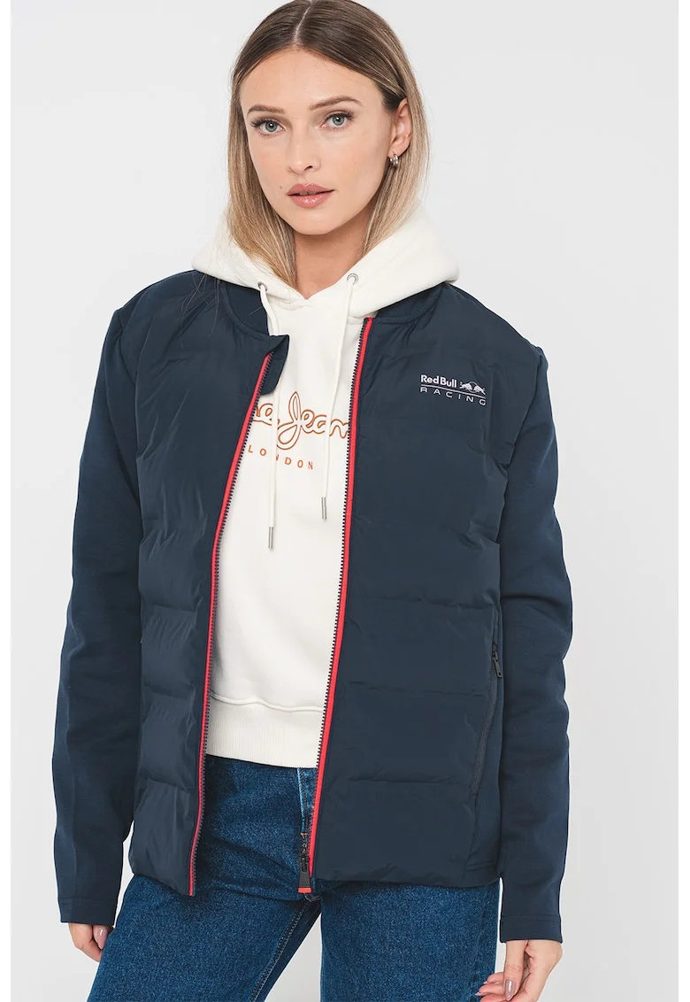 Pepe Jeans London, Jacheta unisex cu logo discret, Bleumarin