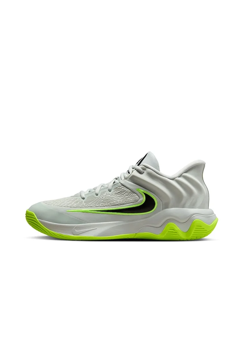 Pantofi Giannis Immortality 4 cu logo contrastant, pentru baschet, Verde neon/Verde pal