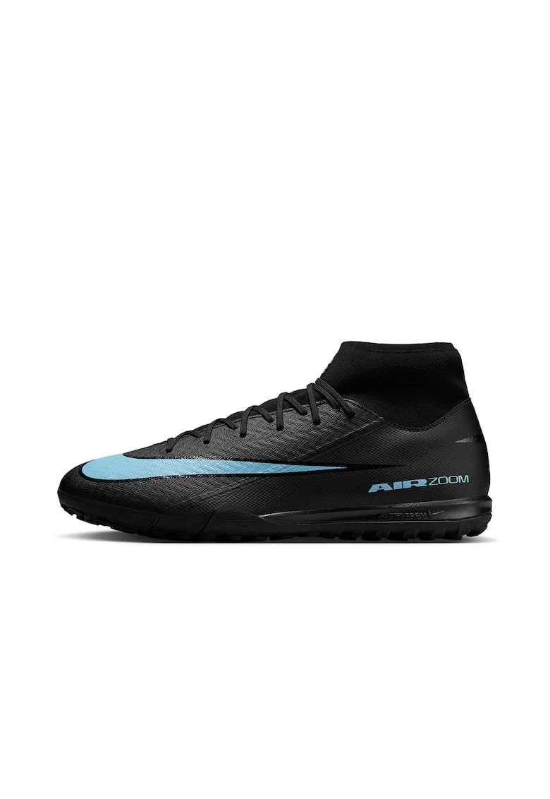 Pantofi pentru fotbal Zoom Superfly 10 Academy Turf, Negru/Albastru glaciar