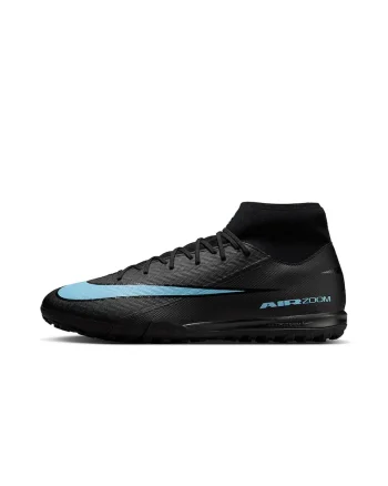 Pantofi pentru fotbal Zoom Superfly 10 Academy Turf, Negru/Albastru glaciar