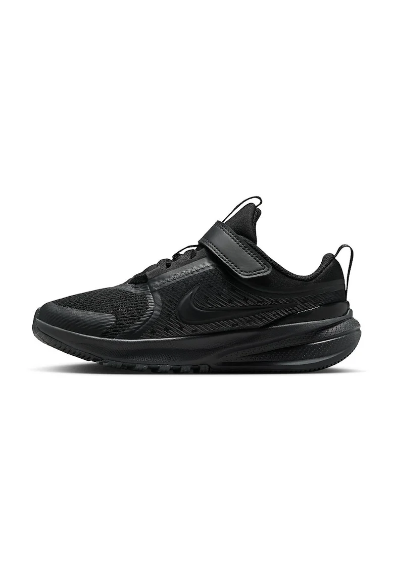 Pantofi wedge Star Runner 5 cu velcro, pentru alergare, Negru stins/Gri antracit