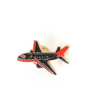 Brosa martisor avion negru