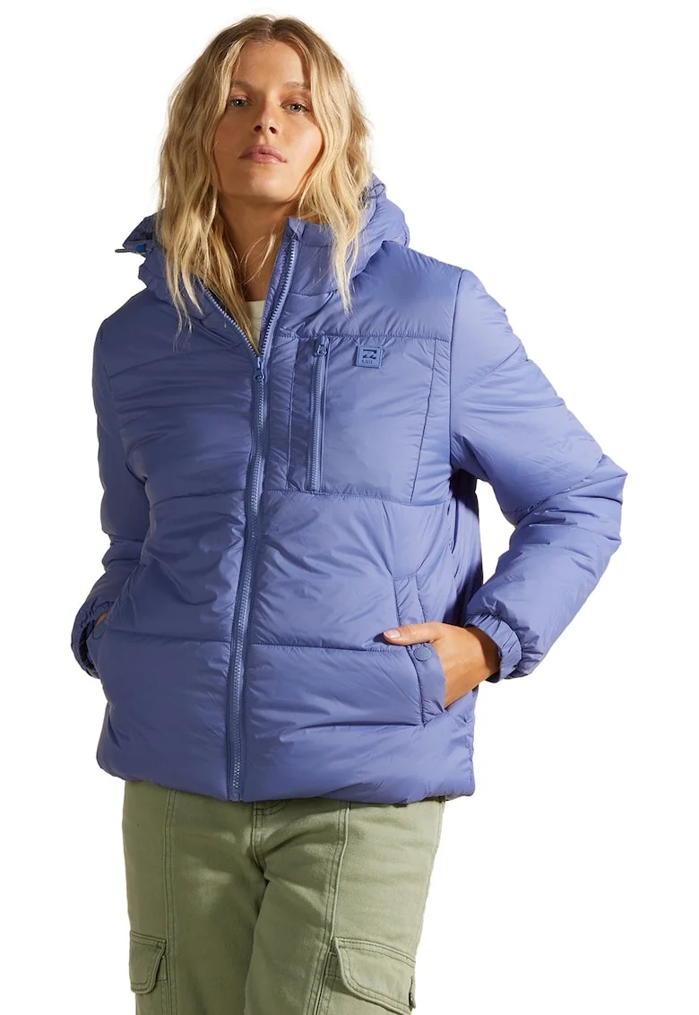 Geaca cu vatelina pentru trekking Transport Puffer 3, Albastru lavanda