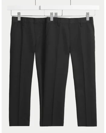 Set de pantaloni uni - 2 perechi, Negru