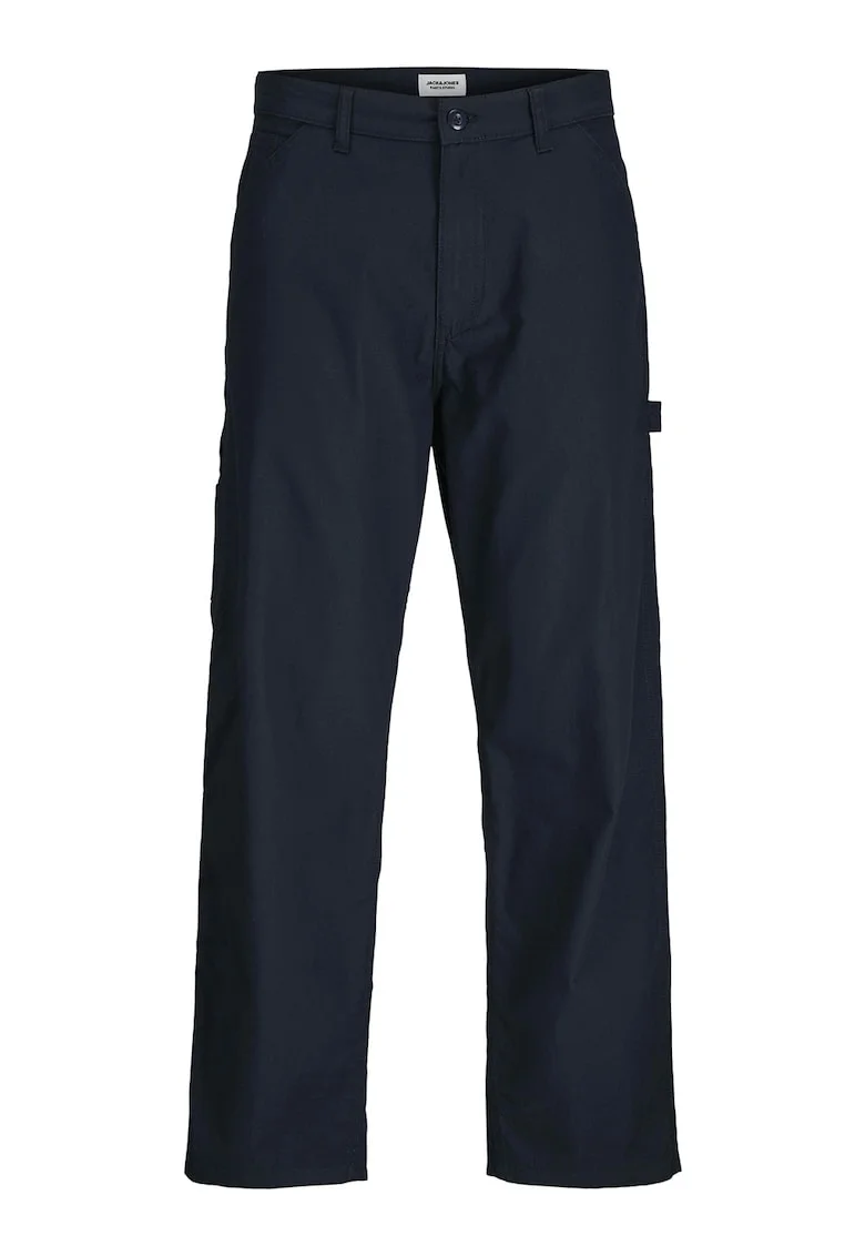 Pantaloni regular-fit cu model uni, Albastru ultramarin