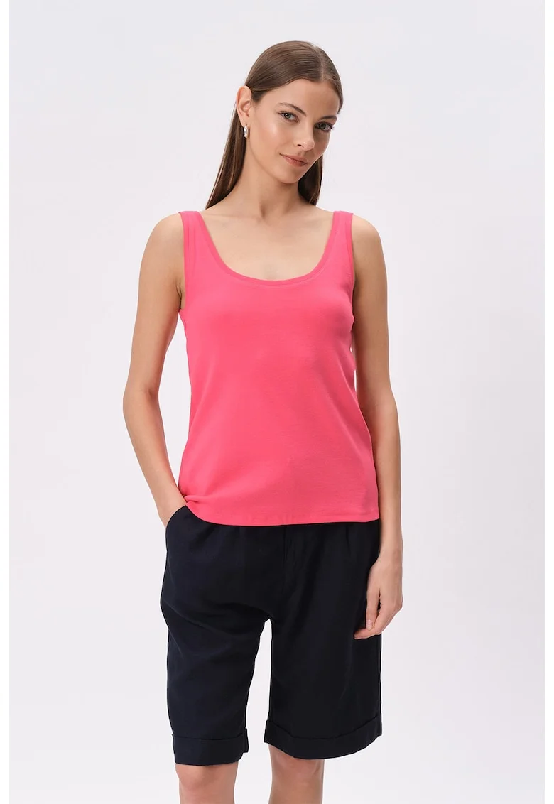 Top cu decolteu amplu, Fucsia