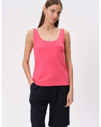 Top cu decolteu amplu, Fucsia
