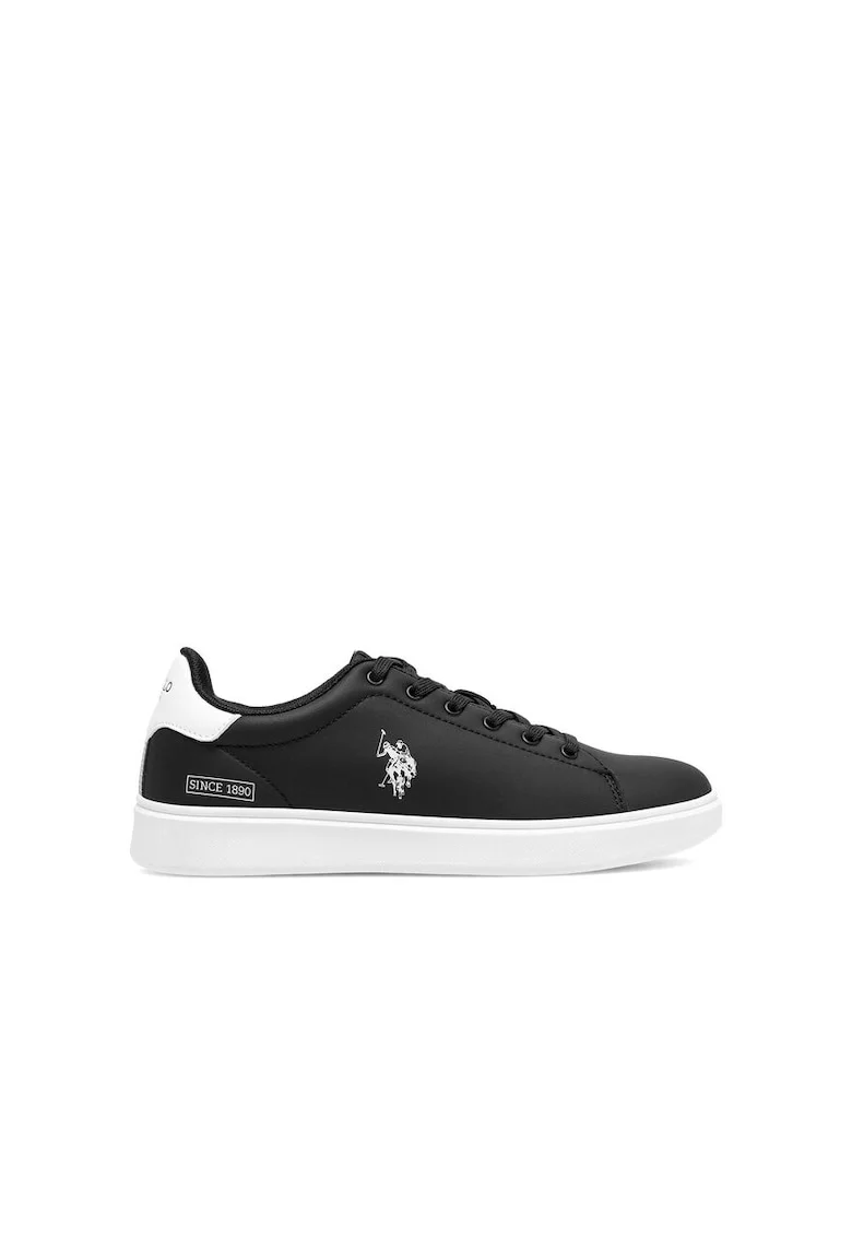Pantofi sport dama, US POLO ASSN, Sintetic, Negru, Negru