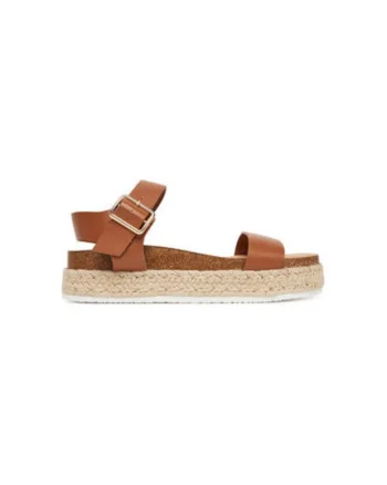 Espadrile dama  14009404, Piele ecologica, Maro