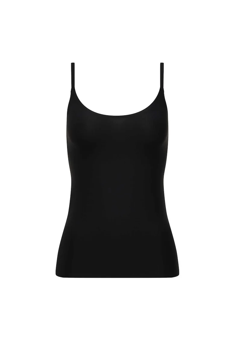 Top cu bretele ajustabile, fara cusaturi, Negru
