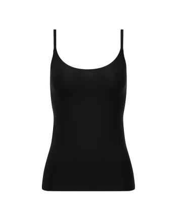 Top cu bretele ajustabile, fara cusaturi, Negru