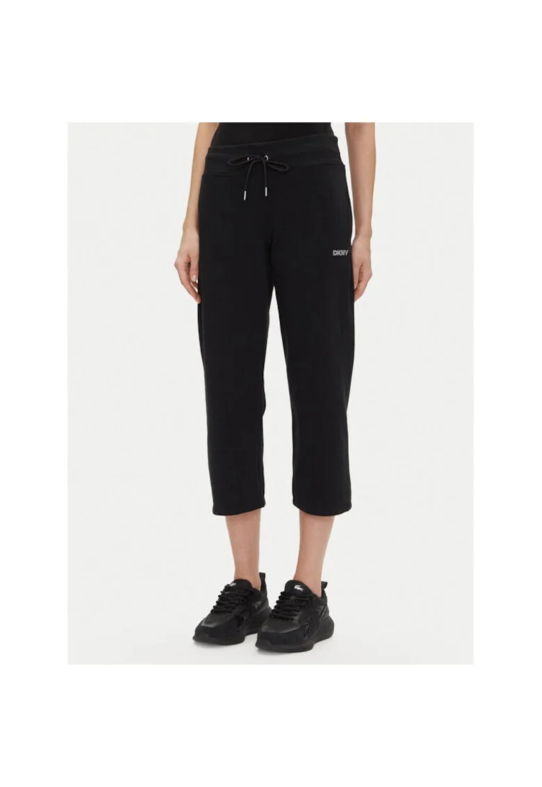Pantaloni de trening dama  DP5P3624, Bumbac/Poliester, Negru, Negru