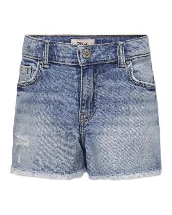 Pantaloni scurti din denim fete  15291605, Bumbac/Elastan, Albastru, Albastru