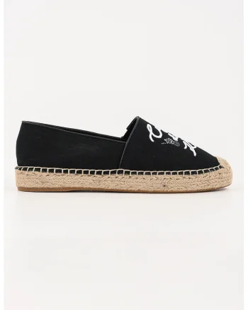 Espadrile cu logo, Negru