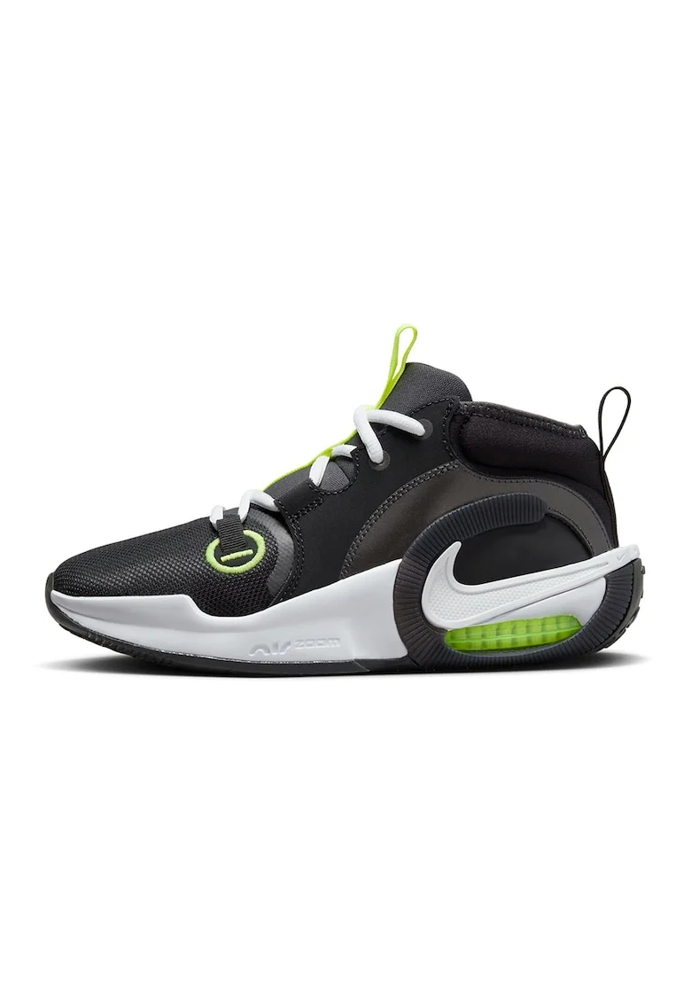 Pantofi mid-cut pentru baschet Air Zoom Crossover 2, Alb/Negru