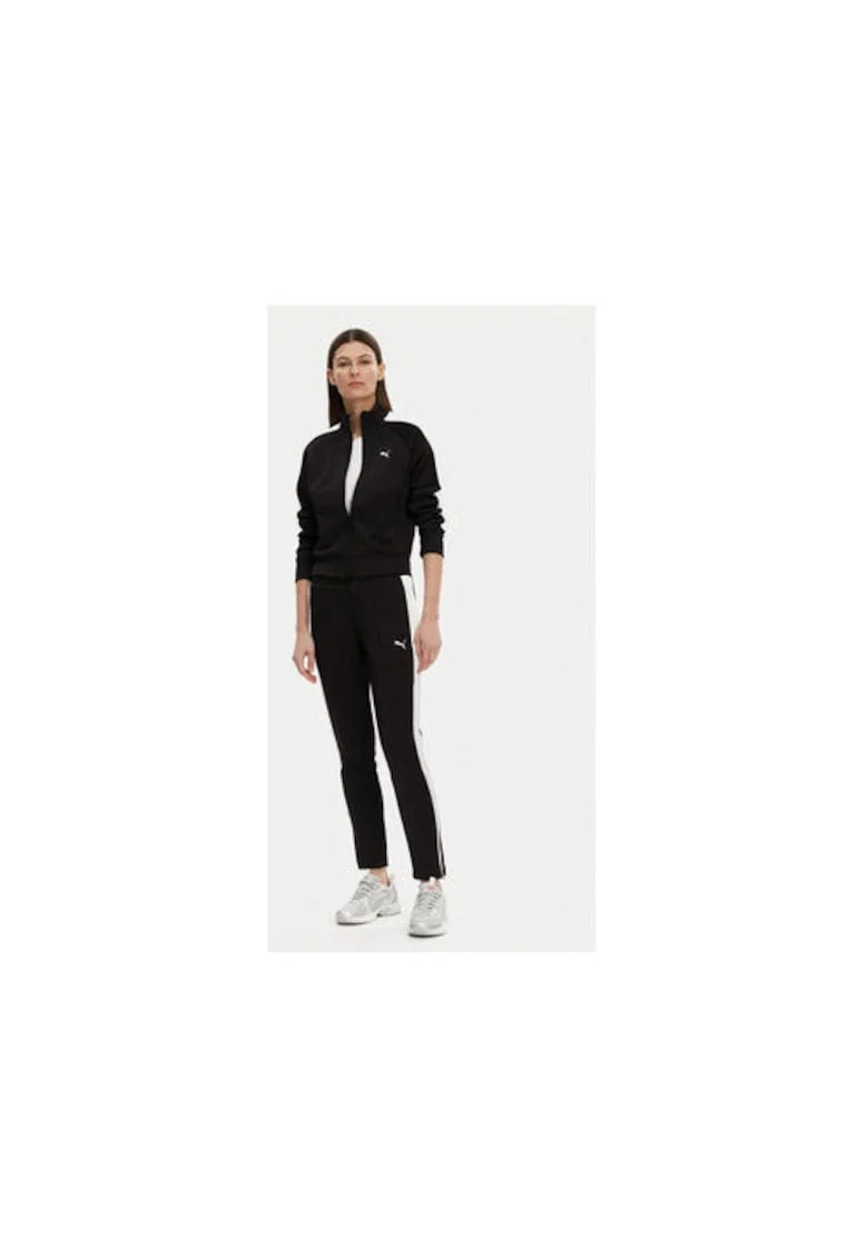 Pantaloni de trening dama  629798, Poliester reciclat/Bumbac, XL INTL, Negru