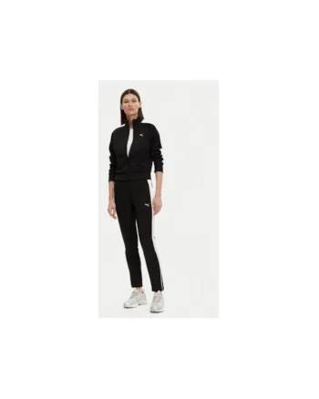 Pantaloni de trening dama  629798, Poliester reciclat/Bumbac, XL INTL, Negru