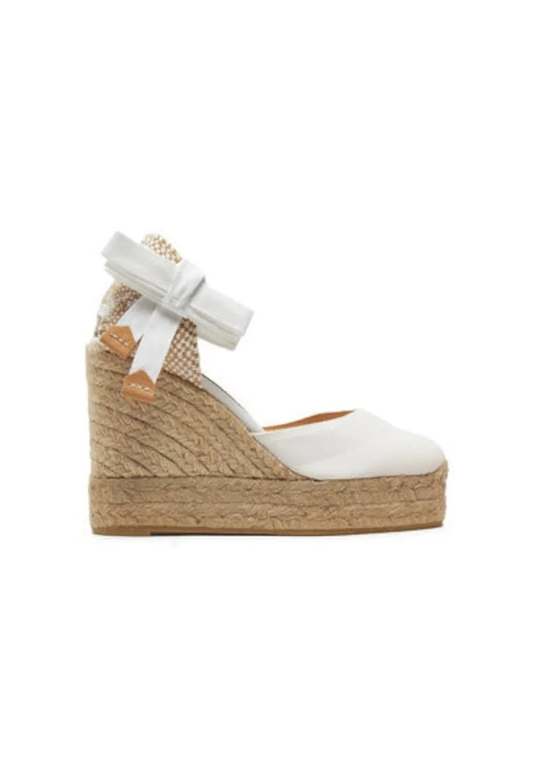 Espadrile dama  20961, Textil, Alb