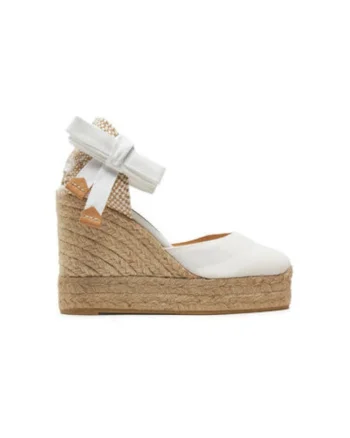 Espadrile dama  20961, Textil, Alb