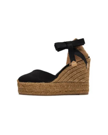 Espadrile dama  21458, Textil, Negru