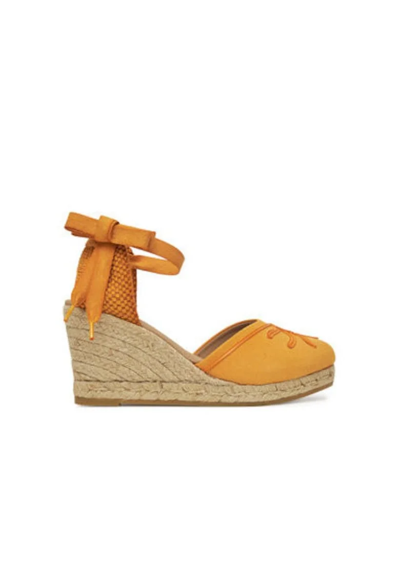 Espadrile dama  G106494, Textil, Portocaliu