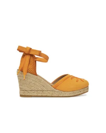 Espadrile dama  G106494, Textil, Portocaliu